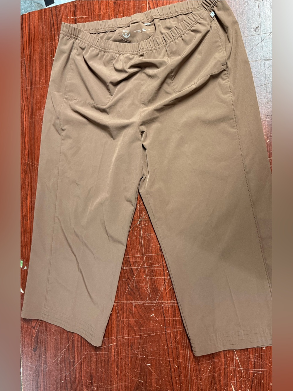 Brown Stretch Travel Pants